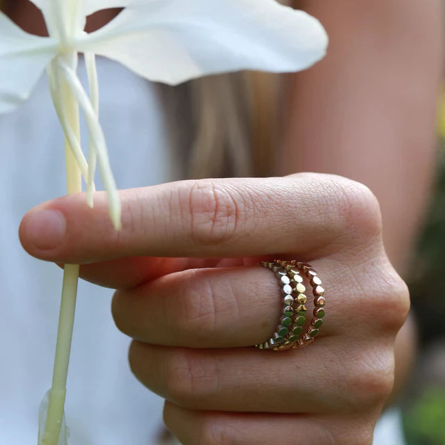 Haya Flat Circle Stacking Ring