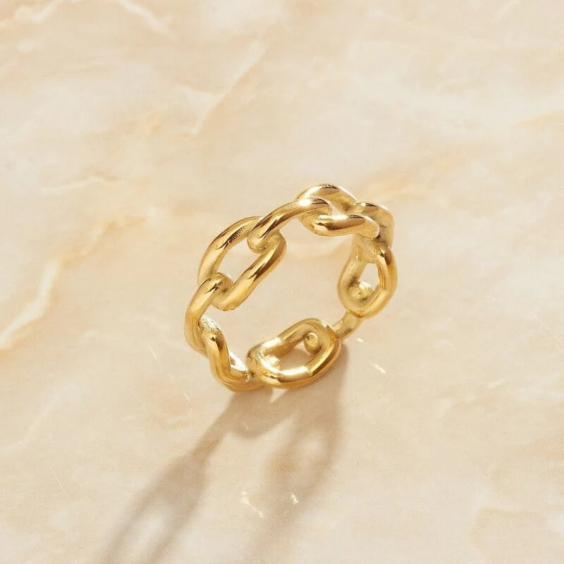 Anastasia Chain Ring Gold