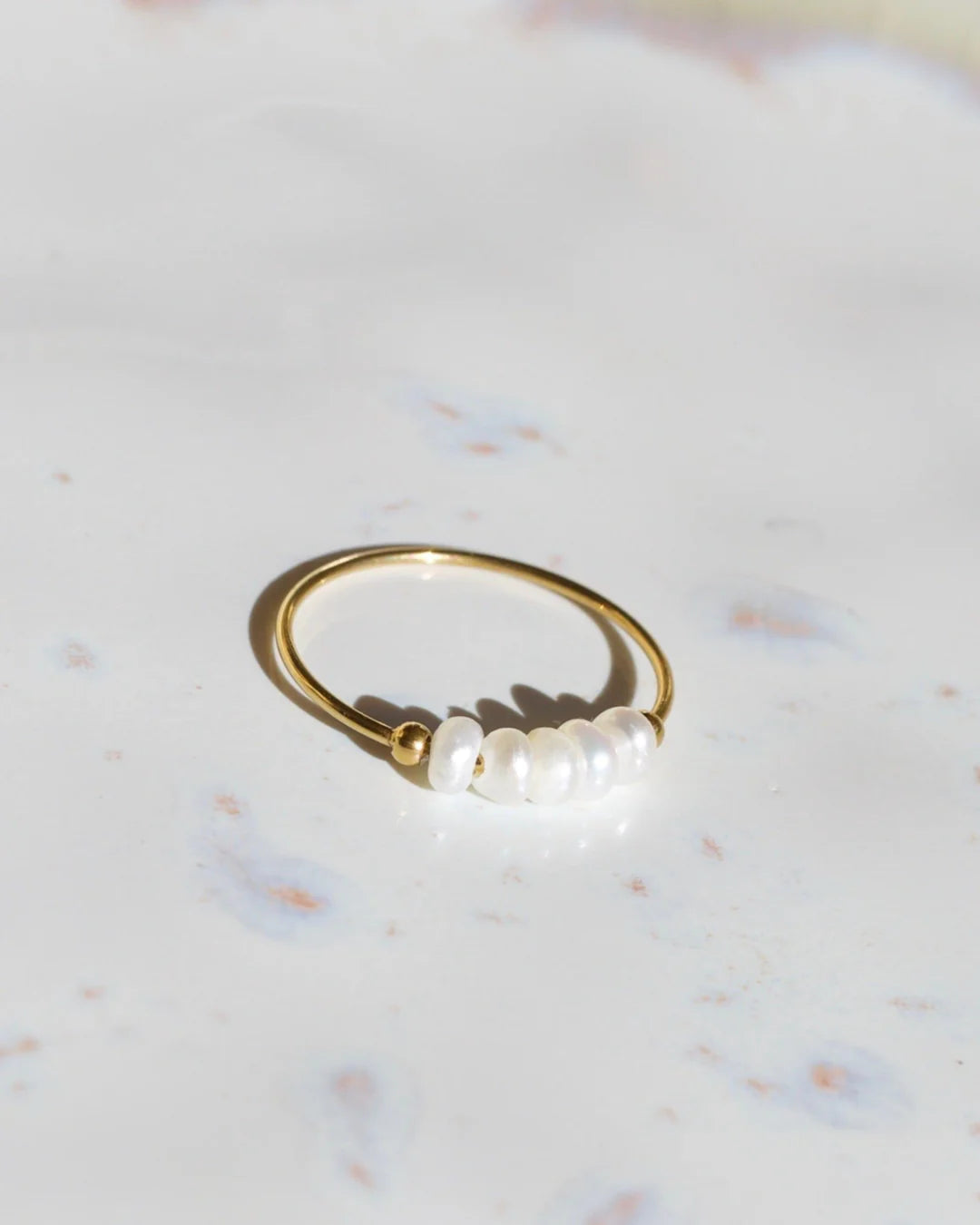 Anna Pearl Ring Gold