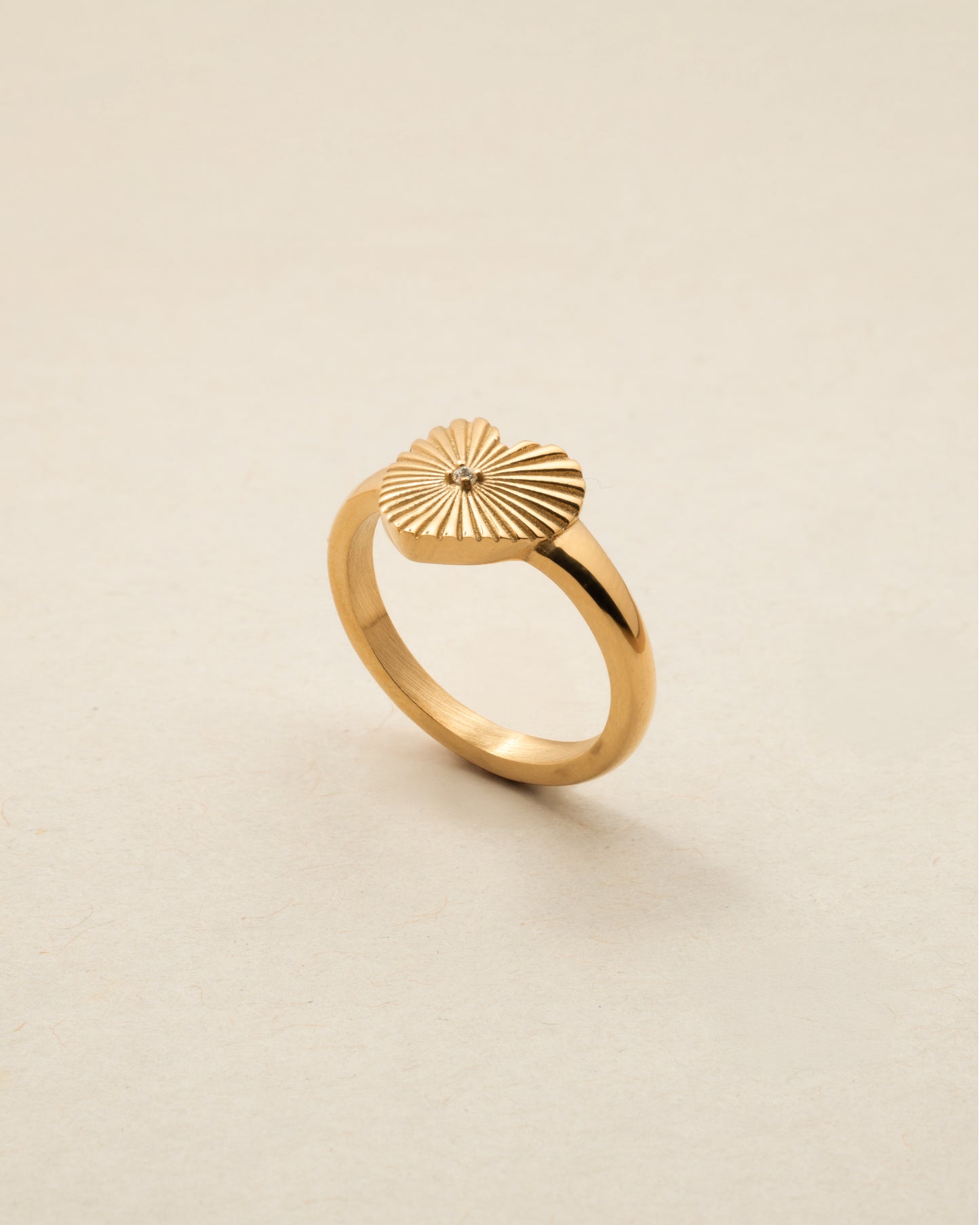 Sun-Kissed Heart Ring