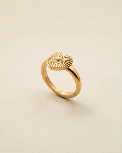Sun-Kissed Heart Ring