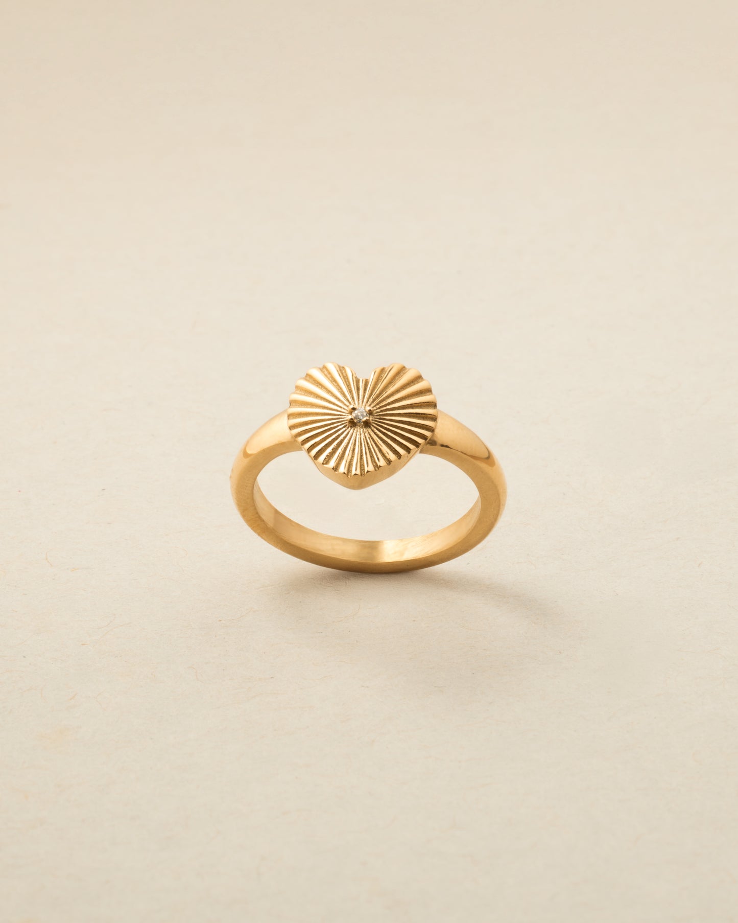 Sun-Kissed Heart Ring