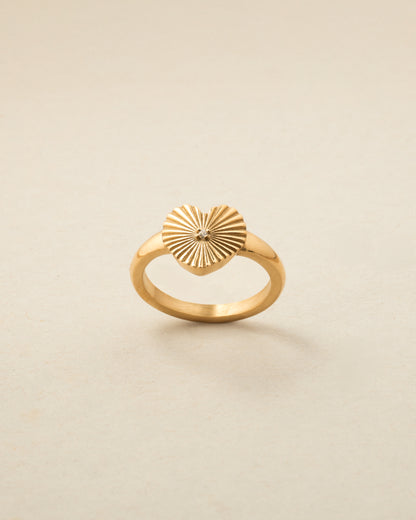 Sun-Kissed Heart Ring