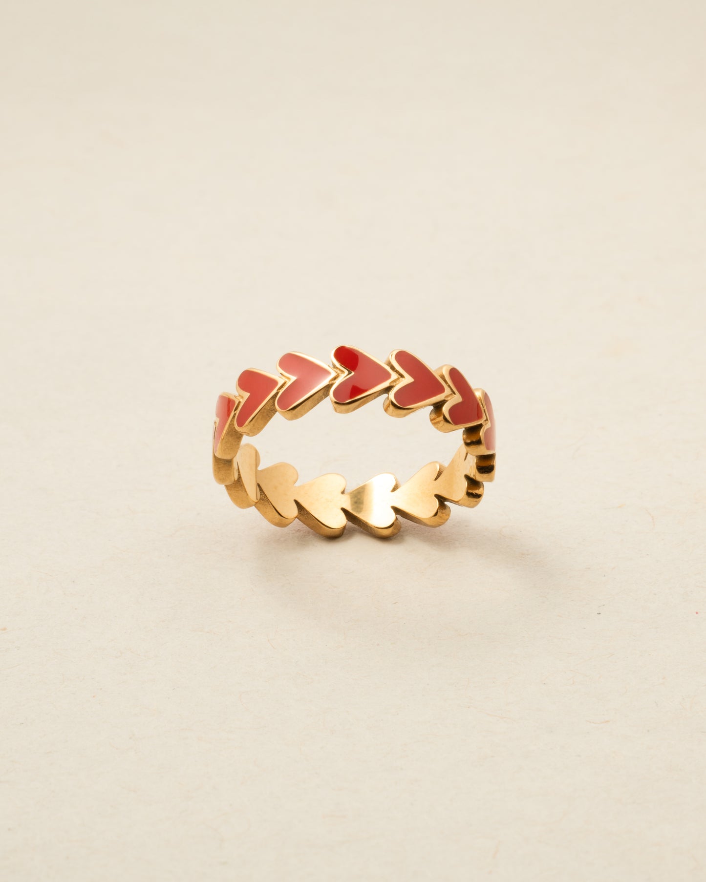 Elsa Enamel Heart Ring
