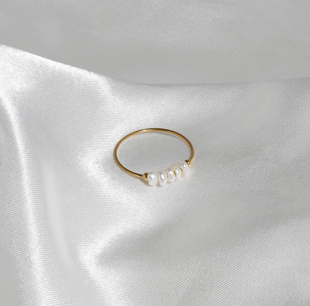 Anna Pearl Ring Gold