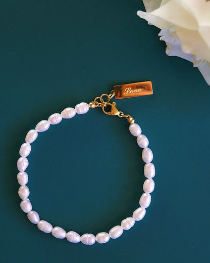 Kvara Vintage Pearl Love Bracelet