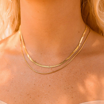 Tamara Snake layered chain necklace