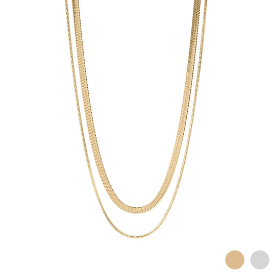 Tamara Snake layered chain necklace